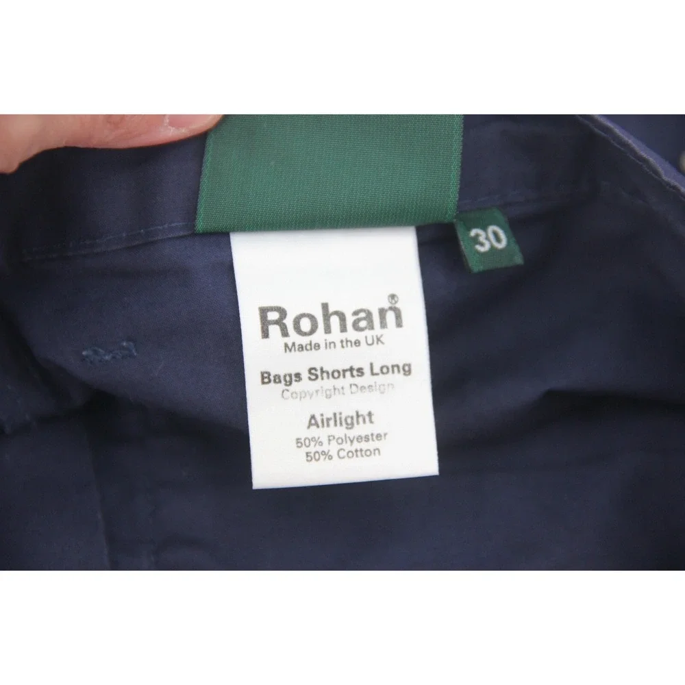 VTG ROHAN Shorts Mens 30 Airlight Navy Blue Canvas Cargo Hiking Fishing Gorpcore